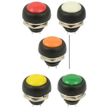 12V Push Button Switch, Car Dashboard Boat Spst Push Button Switch